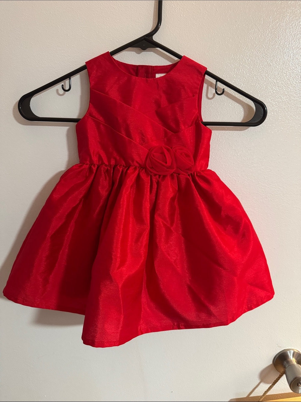 Carter's Bright Red Sleeveless Rosette Party Dress